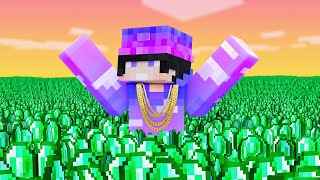 Minecraft But I Have 1 BILLION EMERALDS [upl. by Fagen]