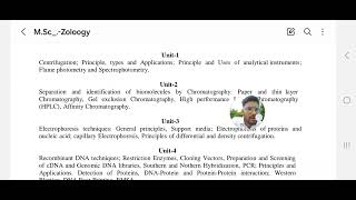 MSC ZOOLOGY FIRST SEMESTER SYLLABUS RMLAU AYODHYA [upl. by Akeihsal]