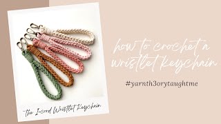 DIY  Crochet Wristlet Keychain  Crochet Tutorial  Crochet for Beginners [upl. by Omora]