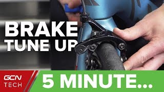 5 Minute Rim Brake TuneUp  Cable Tension Ferrules amp Toeing In Brake Pads [upl. by Nyladnor]