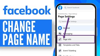 How to Change Your Facebook Page Name 2024 Update [upl. by Eenyaj]