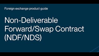 What is a FX NDF NonDeliverable Forward contract [upl. by Novahc248]