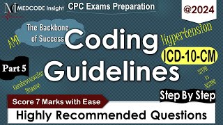 ICD10CM Guideline related questions Hypertension Cerebrovascular Disease AMI for CPC exam Part 5 [upl. by Gonzales]