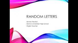 Random letters  Learn the letters with an oral exercise [upl. by Allerbag]