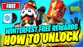 How to UNLOCK FREE Fortnite WINTERFEST Skin Christmas Boxy amp Winterfest Bushranger [upl. by Ilyk]