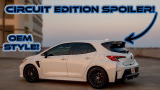 Toyota Corolla Hatchback CE Package Rear Roof Wing Spoiler Installation EOS ft BrandonStellmach [upl. by Nnahoj]