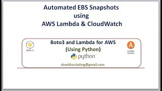 AWS Automation with boto3  Automate snapshots of EBS Volumes  Lambdad and Cloudwatch [upl. by Barry]