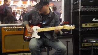 Guthrie Trapp test drives Eminence guitar speakers at NAMM 2010 [upl. by Sundin]