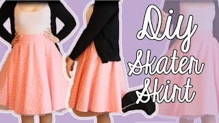 ✄ DIY  Faltenrock Skater Skirt ✄ [upl. by Ahsenik572]