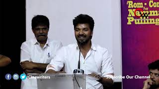 Jai Speech at Capmaari Press meet  Jai  Athulya Ravi S A Chandrasekharan [upl. by Enaasiali541]