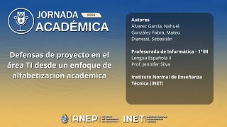 Defensa de proyectos en el área de TI desde un enfoque de alfabetización académica [upl. by Nedry]