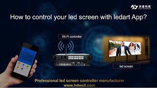 Huidu WiFi led screen controller software ledart App video tutorial for full color led module [upl. by Dlabihcra]