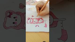 Draw Hello Kitty in 1 Minute💥shorts [upl. by Eisso371]