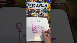 Drawing from the word “LOVE” with random shapes partygame drawingshapes boardgames picablo love [upl. by Kimbra]