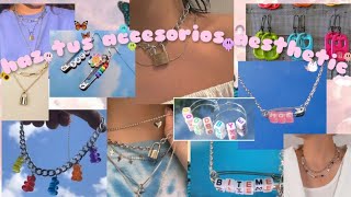 Haz tus propios accesorios aesthetic sin gastar mucho dinero ☘️💕 collares y pendientes 7 ideas🌻 [upl. by Yessej877]