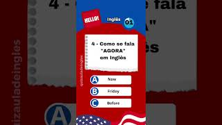 Você consegue acertar todas as perguntas Quiz de inglês aprenderingles ingles quiz [upl. by Ellegna221]