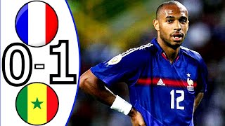 France vs Senegal0x1 France vs Senegal World Cup 2002 All Goals amp Highlights [upl. by Enyleuqcaj]