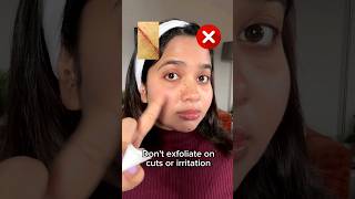 Exfoliator for Face Dos and Donts ❌ skincare shorts [upl. by Annohsat]