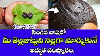 మీ తలలో తెల్లవెంట్రుకలకి బై బై చెప్పేయండి👋Chemical Hair Dye వద్దు👋 Natural Hair Dye ఇలా వాడితే చాలు🔥 [upl. by Faber]