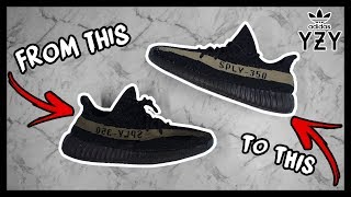 CLEANING FILTHY YEEZY 350 BOOST V2s TO LOOK NEW AGAIN [upl. by Rengaw]