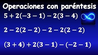 10 Operaciones con paréntesis suma resta multiplicación MUY FÁCIL [upl. by Oirevlis]