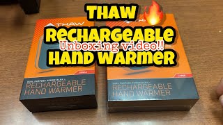 Unboxing Video rechargeable hand warmersTHAW unboxing hunting handwarmer working giftforhim [upl. by Onurb]