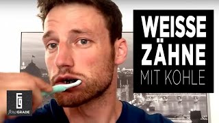 So bekommst du weisse Zähne – Mit Aktivkohle Zähneputzen [upl. by Annis897]