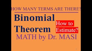 How many terms are there in a Binomial Expression [upl. by Busch981]