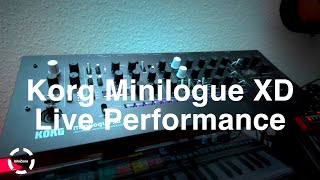 Korg Minilogue XD Live Performance 21 part1 [upl. by Lashonde115]