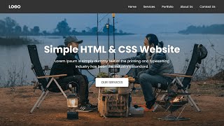 Create A Simple Responsive Website in HTML and CSS  Responsive Website HTML and CSS [upl. by Alasteir]