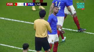 🔴EN DIRECT  Portugal vs France  Le match des quarts de finale de game simulation and recreation [upl. by Enovi586]