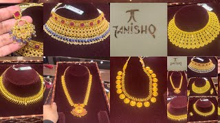 Tanishq beautiful 😍 necklace set designs with weight and price  Gold necklace set designs [upl. by Estey]