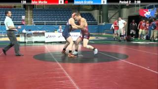 Fargo 2012 138 Round 8 Jake Marlin Iowa vs Joseph Grable Washington [upl. by Nhoj]