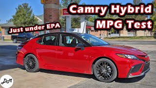 2022 Toyota Camry Hybrid – MPG Test  Highway Range XSE [upl. by Isnam]