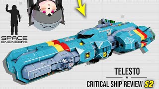 This Nice Affordable Frigate Needs More Umph Space Engineers Critical Ship Review Telesto [upl. by Nyleuqaj]