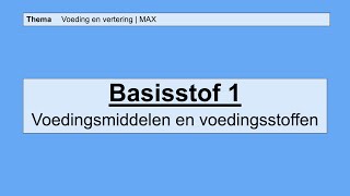 VMBO HAVO 2  Voeding en vertering  1 Voedingsmiddelen en voedingsstoffen  8e editie  MAX [upl. by Nyloj101]