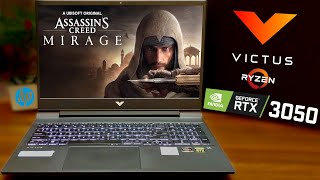 HP Victus  RTX 3050 75W  Assassins Creed Mirage  5600H  2x8GB  Multi Settings [upl. by Nomor466]