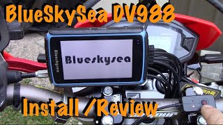 BlueSkySea DV988 Motorcycle Dual Cam Install  Review Honda CRF250L CRF300L [upl. by Annette]