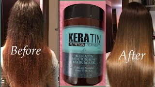 Keratin hair maskKeratin hair mask review Nourishing Treatment hair spa for straight smooth hair [upl. by Skees]