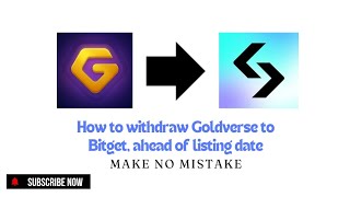 HOW TO WITHDRAW GOLDVERSE TO BITGET EXCHANGE AHEAD OF LISTING DATE [upl. by Vanna]