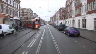 Tram vs Auto  bijna aanrijding  Regentesselaan te Den Haag  20 feb 2014 [upl. by Suirred553]