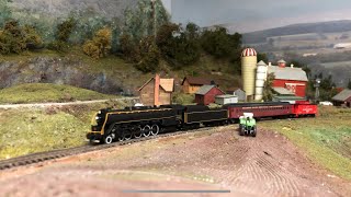 N scale Reading amp Northern T1 2102 break in run [upl. by Ardnos]