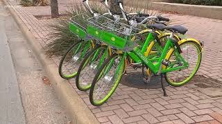 Rental bikes piled up at recycling facility [upl. by Asaph]