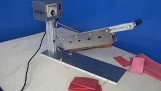 Heavy duty heat cutting machine for synthetic straps webbing amp belts [upl. by Beltran238]