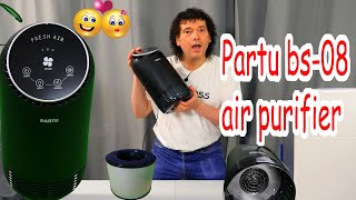 Partu BS 08 air purifier review true HEPA filter [upl. by Murrell]