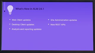 Whats New in ALM 241 [upl. by Eittod]