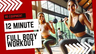 12Minute HIIT Workout Get Fit Fast No Equipment [upl. by Seline627]