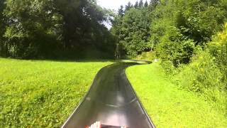 Summer Bobsleigh Course  Funny fail Caught with GoPro in Germany [upl. by Odrawde855]