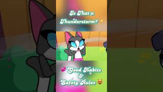 DON’T GO OUTSIDE 🌩️ THUNDERSTORM COMING 😻 LEARN HOW TO STAY SAFE KIDS [upl. by Keeley188]