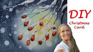 DIY  Weihnachtskarte for Beginners Sehr einfach und schnell [upl. by Elmina]